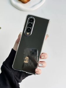 Shell Elements Suitable for Heart-Tied Samsung Galaxy W24 Phone Case Transparent Case W23 Foldable Screen W22 Hinge Shell Zfol5 Drop-Resistant 4fol6 Silicone Soft Shell Pen Slot Men