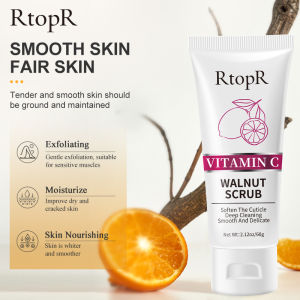 RtopR Body Scrub Dead Skin Removal Lightening Exfoliant With Walnut Vitamin c Bleaching Whipped Scrub/Exfoliating Scrub/Pimples Remover Effective/Bleaching Scrub 60g