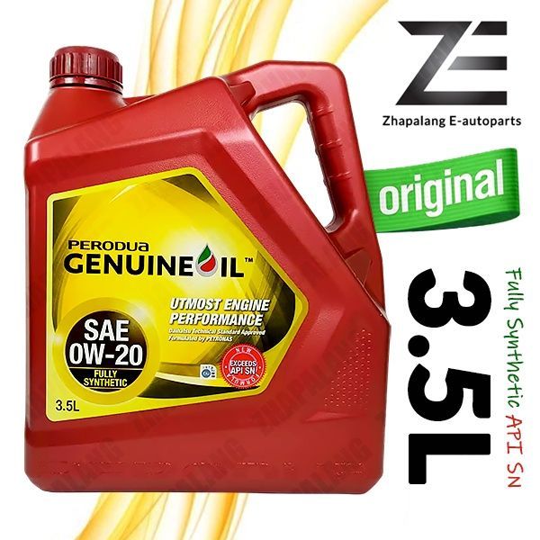 Original Perodua 0W20 Fully Synthetic Engine Oil 3.5L API SN 0W-20 Axia ...
