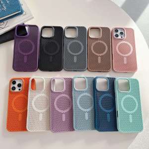เคสโทรศัพท์แบบแม่เหล็กระบายความร้อนสำหรับ ไอโฟน iPhone 16 16e 15 14 13 12 11 Pro Max Plus ProMax 16plus 15plus 14Plus เคสกันกระแทก กันลื่น บาง สำหรับ iPhone 16ProMax 15ProMax 14ProMax 13ProMax ปกแข็ง
