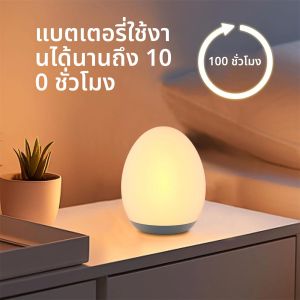 ไฟ LED กลางคืน USB ชาร์จรูปไข่ RGB Pat Light เด็ก Sleeping Eye Protection โคมไฟกลางแจ้งโคมไฟตั้งโต๊ะบาร์