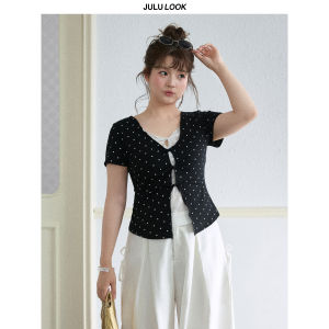 JULULOOK | Áo Thun Tunica Dệt Ren và Chấm Bi cho Size Lớn