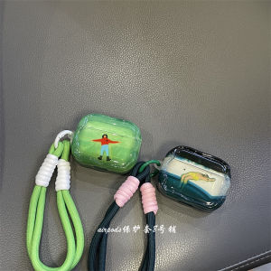 Funny Lying down  Airpods pro 1st 2nd 3rd Gen Bluetooth Earphone Case Hard TPU Material Protection Cover Digital Accessories