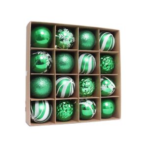 Christmas Ball Decoration 6cm 16pcs Pink White Red Baubles Christmas Tree Hanging Pendant For 2025 Home Navidad Noel Xmas Party