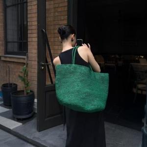 EELHOE | 2026 Large Handwoven Rattan Tote Bag for Women Natural Straw Purse Luxury Shoulder Bags Handbag Summer