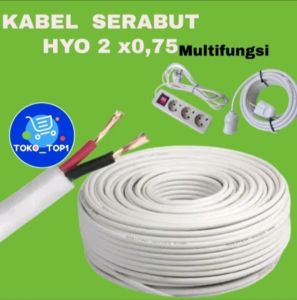KABEL LISTRIK TEMBAGA ASLI SERABUT YHO 2X2.5 80YARD 80 METER BISA JUGA UNTUK KABEL AUDIO