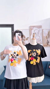Áo thun nữ local brand Gucaa Việt Nam in hình Mickey cotton freesize