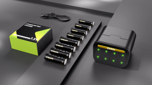 1.5V AA Rechargeable Battery 3700mWh And AAA 1300mWh Lithium Battery With Charging Compartment Set