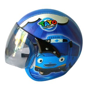 Helm Anak Scoopy Kids Printing 2-5 th Karakter + Kaca / Free Packing Kardus