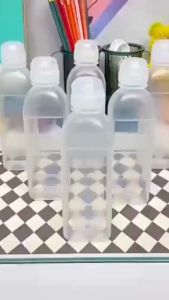 TAMA LIVING Akira Botol Minyak Anti Tumpah 500 ml & Label Kotak Botol Saus Sambal Kecap