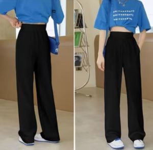 celana wanita lose pants Korean style panjang gombrang kulot highwaish casual formal