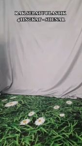 RAK SEPATU 4 TINGKAT ADA PENUTUP ANTI DEBU / RAK SEPATU 4 SUSUN 2 PINTU / KOTAK SEPATU RAK SEPATU BOX SHENAR - LEMARIMAJUJAYA