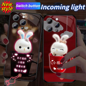 Upgrade button model LED Incoming colorful flash Voice Controlled Customize phone case for Iphone case 15Pro 15ultra 12 13 14Promax 11Promax 7 8Plus for Apple Case XR XS Max Genshin Impact 050121