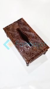 MD2H- Tempat tisu ukir  Kayu Jati Asli Blora