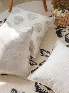 Nệm Ghế Sofa Phong Cách Kem Nệm Trang Trí Phòng Khách Nệm Đầu Giường Không Có Lõi Phong Cách Scandinavia INS 45x45 Nệm Vuông