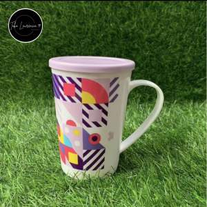 Gelas gagang tutup plastik biggy / mug tutup / cangkir tutup pescara anti tumpah