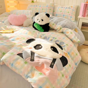 YAOKANG | Cartoon Panda Cute Double-Sided Bedding Set For Children