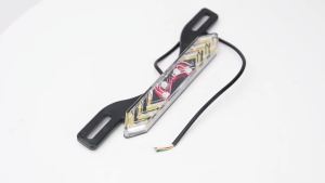 KEVANLY | Motorcycle Flowing License Plate Light RGB Flowing Arrow Direction Indicator Blinker Signal Lights ATV Tail Light Bracket Parts