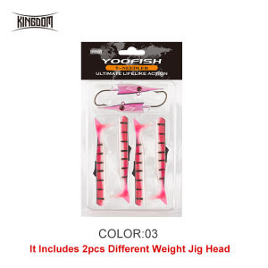 KINGDOM T-NEEDLER Sinking Fishing Lure 116-149mm 13.3-26.8g Lead + PVC Soft Bait Artificial Fish Lure Paddle Tail Bait