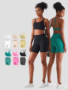 ชุดโยคะสําหรับสตรี High-end เซ็กซี่แฟชั่นกระชับสัดส่วนยกสะโพกกีฬาฟิตเนส Bras และกางเกงขายาว Tank Top Breathable ชุด 👚 👍️