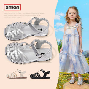 SOUMON | Vintage Weave Sandals for Girls Hollowed Out Toe Covered
