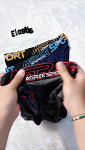 [ISI 3] Celana Dalam Olahraga Pria AGREE 2328 / CD Pinggang Karet MODEL BOXER Sport  / Pakaian Dalam Cowok