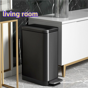 20L Stainless Clip Rust Seam Home Trash Can bin Toilet Bathroom Narrow Accessible Luxury Kitchen Living Room with Lid pedal trash bin