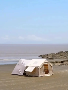 【HCS】เต็นท์เป่าลมแบบตั้งอิสระสำหรับตั้งแคมป์กลางแจ้ง 420D ขนาด 8 ตร.ม. สำหรับ 3-5 คน พร้อมช่องเปิดเปิดอย่างรวดเร็ว