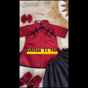 Li Mei Set | Setelan Cheongsam Anak Perempuan dan Dewasa | Dress Shanghai | Kostum Imlek Azzafran