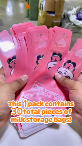 90PCs baby milk powder storage bag portable disposable double-track sealed milk leakproof powder bag
