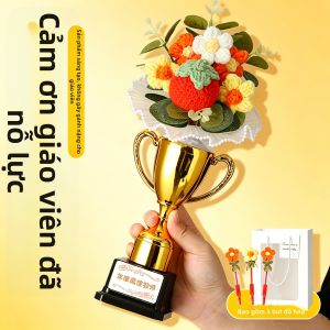 QIWEILANG | Quà Tạ Ơn Sáng Tạo: Bó Len Thủ Công Hình Cúp