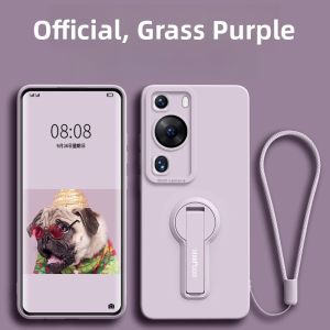 Huawei P60 pro Silicone Case with Lanyard Female Version Simple Design Protective Shell for Huawei Phones Anti-Fall Eco-Friendly