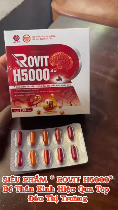 ROVIT H5000 3B hộp 100 viên bổ sung vitamin B và Magie, tăng cường sức ...