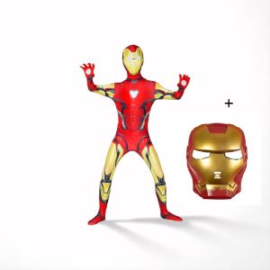 Superhero Kids Costume  Iron Miles  Halloween Cosplay Bodysuit for Boys and Girls
