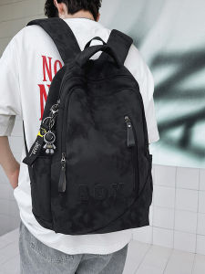 กระเป๋าเป้สะพายหลังนักเรียนมัธยมปลายแบบน้ำหนักเบา ความจุขนาดใหญ่ กระเป๋าสะพายไหล่สำหรับผู้ชาย กระเป๋าเดินทางแบบนักเรียนมัธยมปลาย