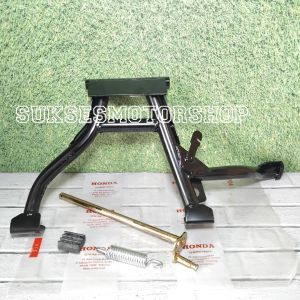 standar 2 dua tengah + as standar + per + karet komplit motor honda beat f1 esp pop street scoopy spacy vario 110 led agnes