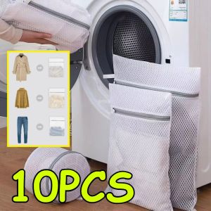 1/2/4/5/10Pcs Mesh Laundry Bags Durable Honeycomb Mesh Laundry Organizer Bags Reusable Washing Machines Bag