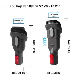Đầu Bàn Chải Lọc HEPA Cho Máy Hút Bụi Dyson V6 V7 V8 V10 V11 V12 V15 - Bộ Phận Bàn Chải Con Lăn Tay Cầm Nhựa
