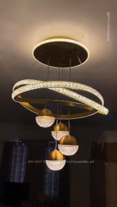 Minimalis Lampu Gantung LED 3 Warna Modern Chandelier Mewah Ruang Tamu Kamar Tidur Dapur Kantor Ruang Makan Bar Pencahayaan Dekoratif Lampu Gantung