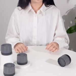 OatSBASF4 4 ชิ้น ขาเครื่องซักผ้า ขายาง ปรับความสูงได้ กันสั่นสะเทือน กันลื่น รองตู้เย็น