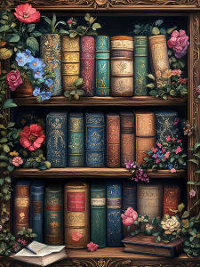 500/1000/1200/2000PCS Jigsaw Puzzle Peaceful Flower Book View For Adults Ideal For Stress Relief And Relaxation