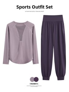BAISILING | Trendy Lightweight Loose Long Sleeve Workout Set
