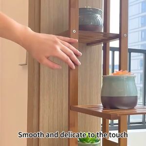 Bamboo Plant Rack Stand Balcony Flower Rack multi-layered flower rack solid wood storage rack pot rack storage rack