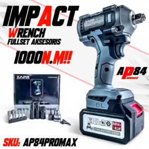 APR AP84PROMAXM Impact Wrench 1000NM 1/2Inch Body Kecil Tenaga Jumbo