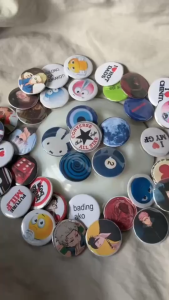 Random Blue Aesthetic Button Pins | Badge Pins | Light Blue Navy Blue Dark Blue