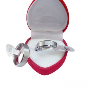 Cincin Couple Titanium Cincin pasangan Antikarat Tahan Lama Free Kotak