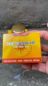 Kem Mụn Mờ Thâm Trắng Da Thế Hệ Mới Linh Chi Vàng Vip 15g