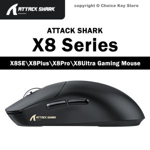 ATTACK SHARK | ATTACK SHARK X8SE X8Plus X8Pro X8Ultra Wireless Gaming Mouse Tri-Mode Bluetooth 8K PAW3950 PAW3395 Lightweight FPS MOBA Mouse