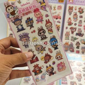 Stiker Aesthetic Labubu 2D: Karakter Kartun & Dekorasi Aksesoris Mainan Anak