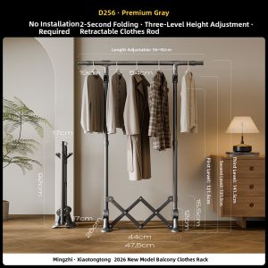 MINGZHI | Retractable Folding Moveable Sun Drying Magic Drying Rack